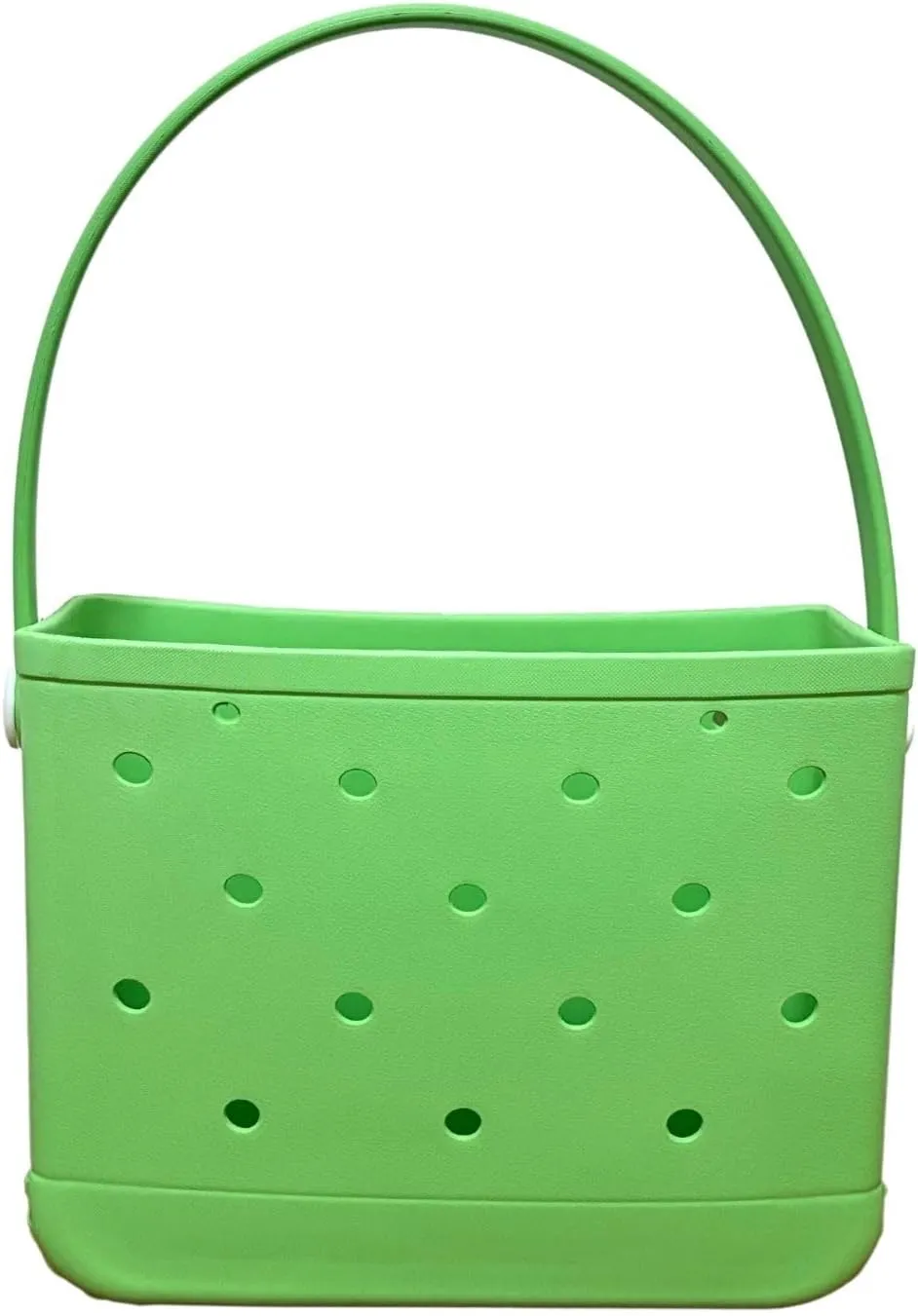 Small Rubber Beach Tote Bag, Open Top Portable Outdoor Travel Bag for Beach Picnic Pool Outings