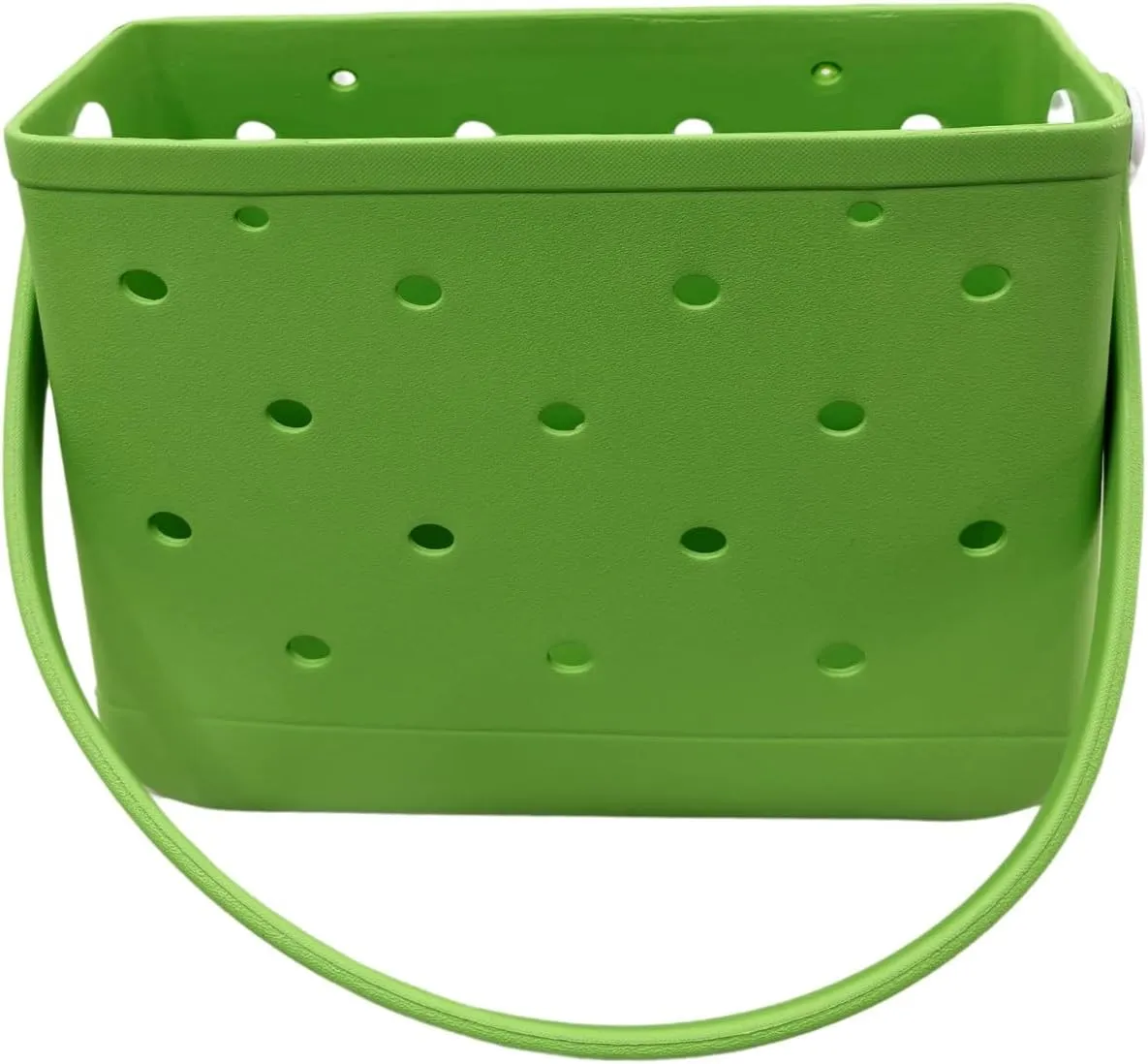Small Rubber Beach Tote Bag, Open Top Portable Outdoor Travel Bag for Beach Picnic Pool Outings