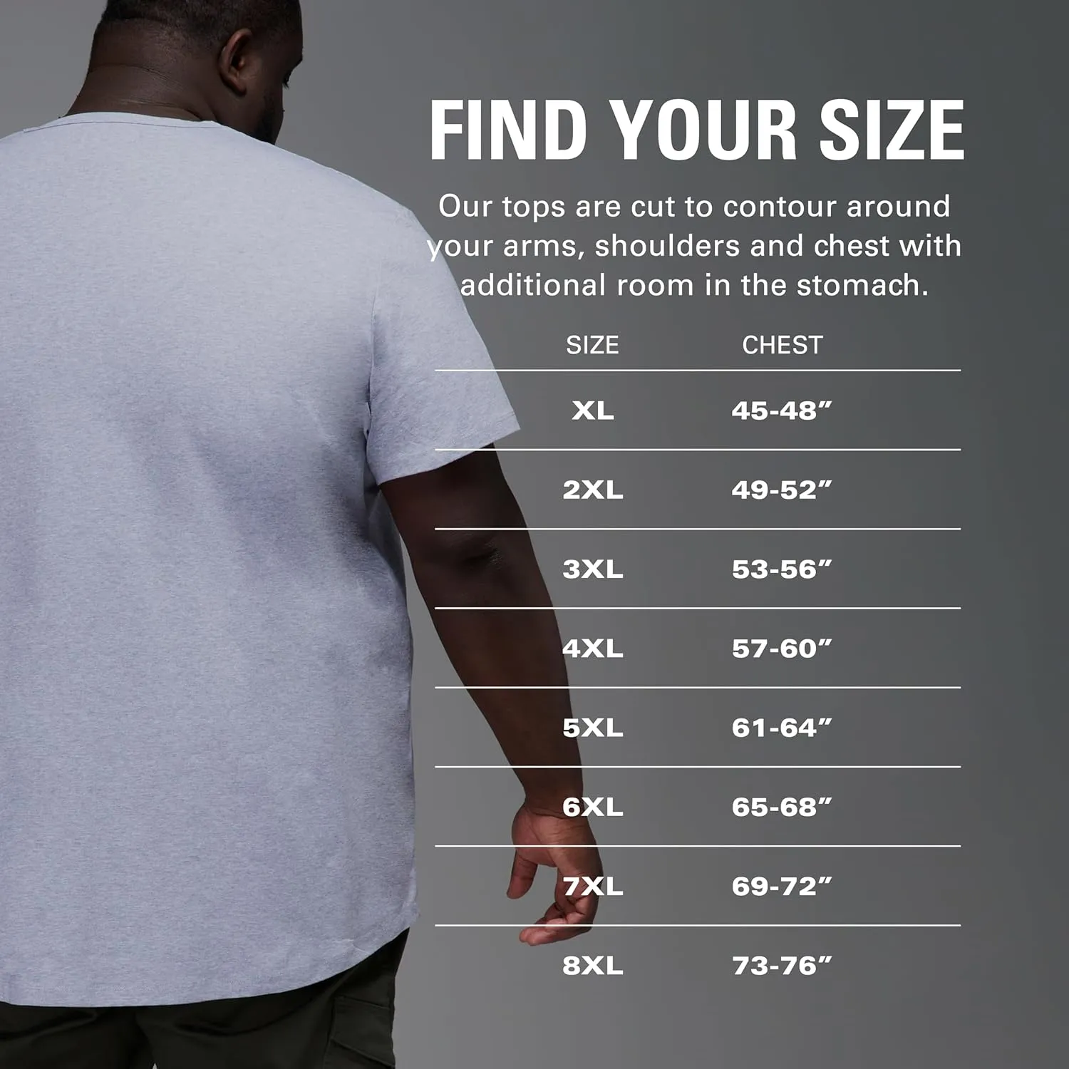 STRONGSIZE Men's Big and Tall Shirts  Stretch T-Shirt for Casual Wear (Available in Longer and Regular Length)