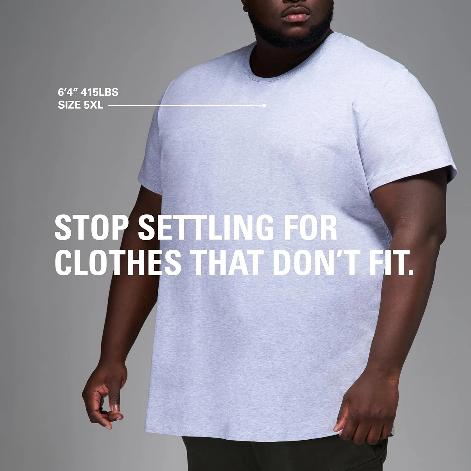 STRONGSIZE Men's Big and Tall Shirts  Stretch T-Shirt for Casual Wear (Available in Longer and Regular Length)