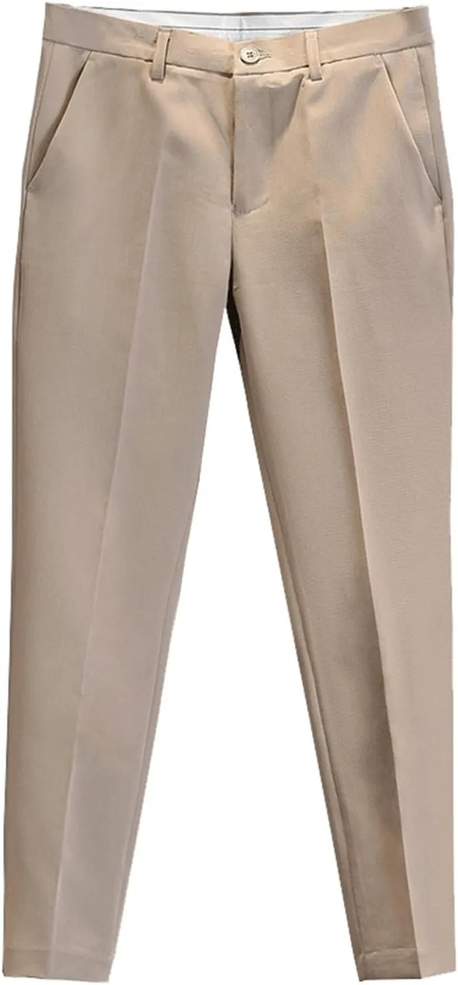 Summer Slim Fit Small Foot Casual Business Cropped Suit Pants Foam