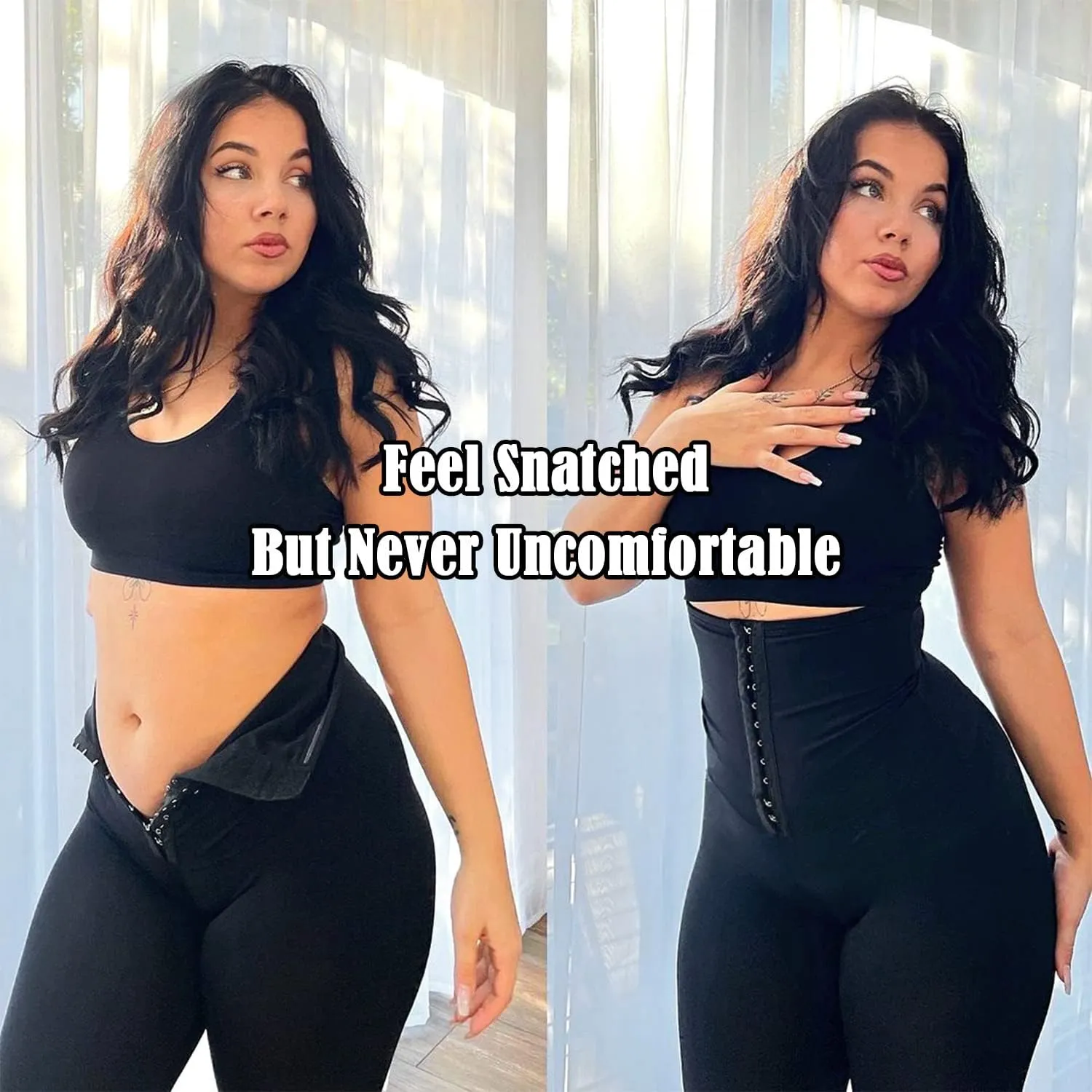 Super High Waist Corset Leggings for Women Shaper Leggings with Waist Trainer Compression Yoga Pants