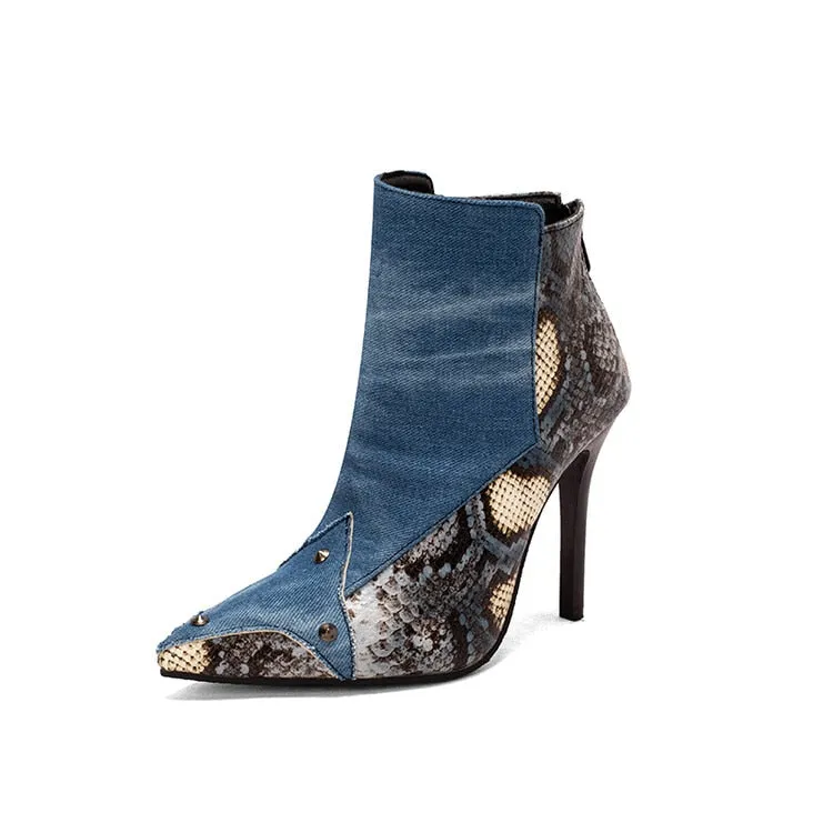 TEEK - Blues and Browns Ethnic Martin Boots