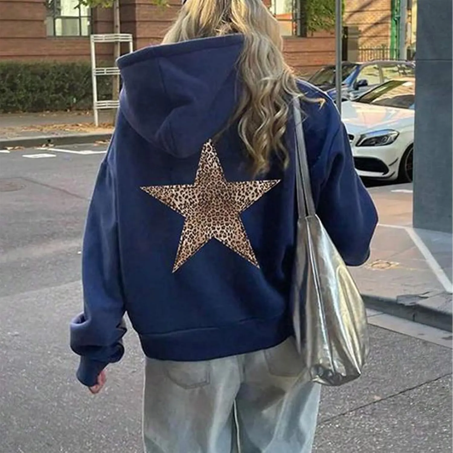 Teen Girls Graphic Y2k Hoodies Women Oversized Preppy Sweatshirt Long Sleeve Pullover Top Embroidery Aesthetic Shirts