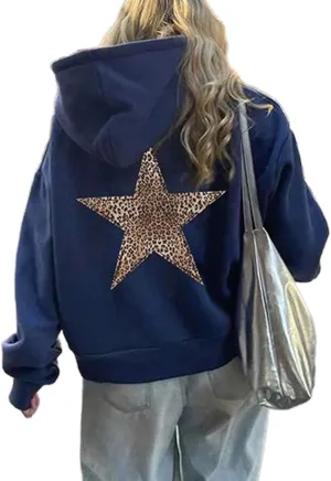 Teen Girls Graphic Y2k Hoodies Women Oversized Preppy Sweatshirt Long Sleeve Pullover Top Embroidery Aesthetic Shirts