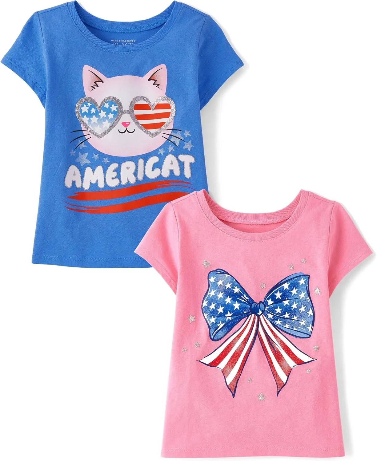 The Children's Place Baby and Toddler Girls' All Holidays Short Sleeve Graphic T-Shirts, Multipack