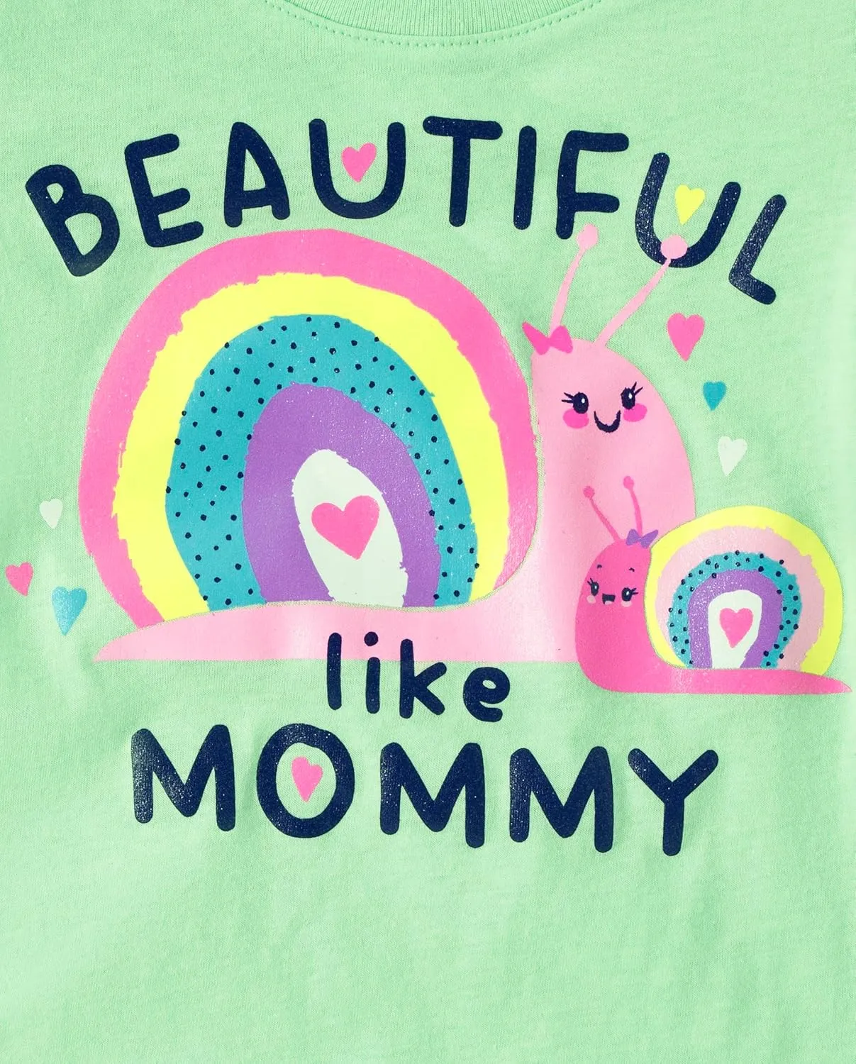 The Children's Place Baby and Toddler Girls' Family Short Sleeve Graphic T-Shirts, Multipack