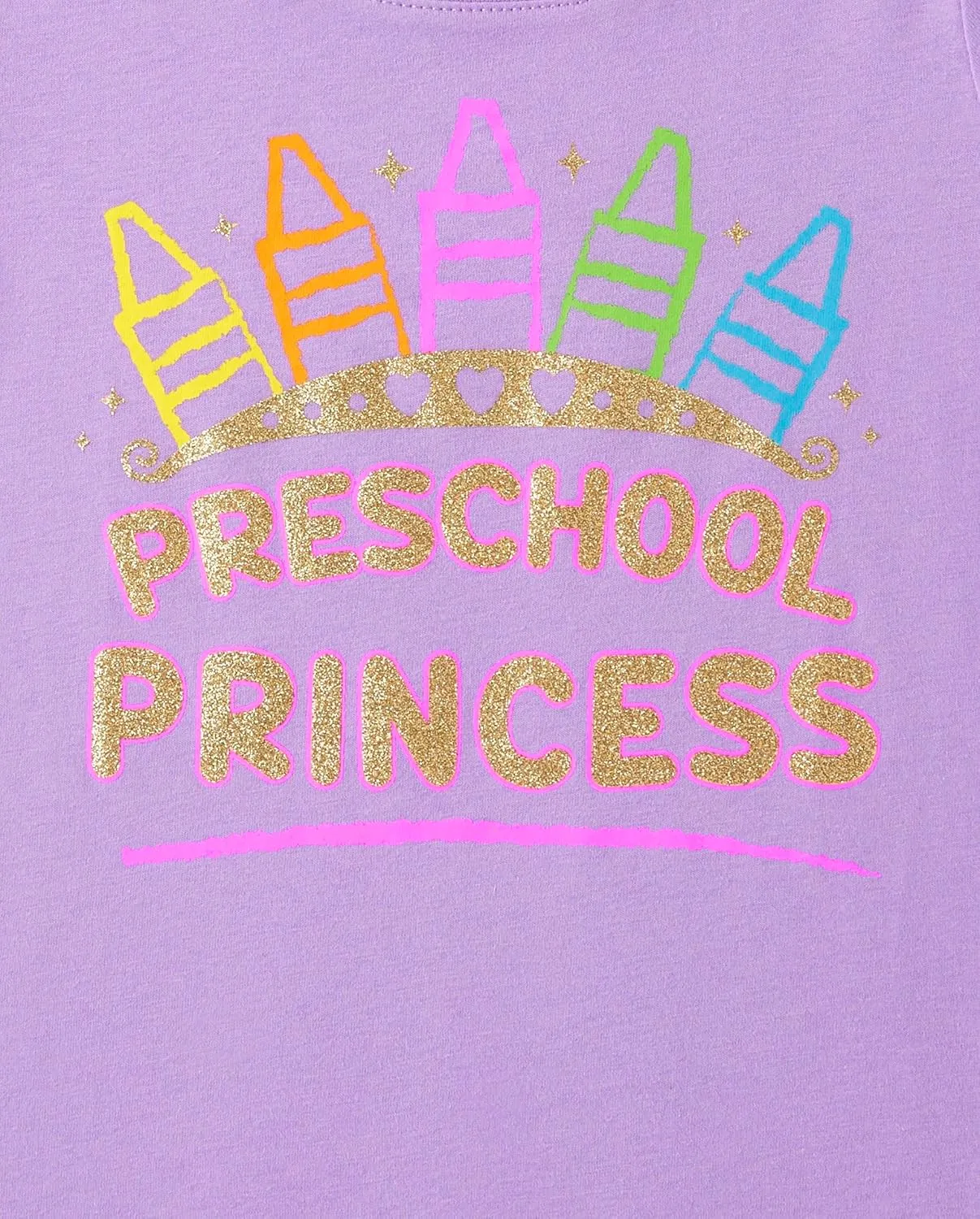 The Children's Place Baby and Toddler Girls' School Days Short Sleeve Graphic T-Shirts, Multipack