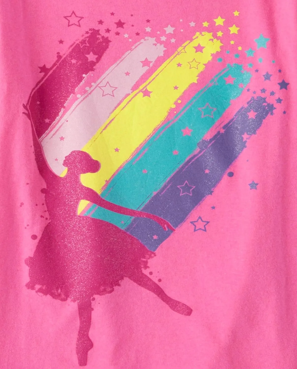 The Children's Place Girls' Gymnastics, Cheer, Dance Short Sleeve Graphic T-Shirts, Multipack