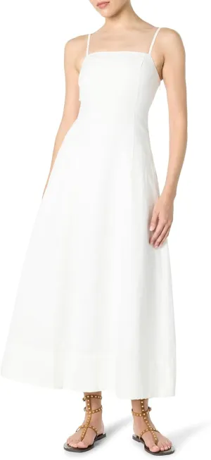 The Drop Women's Daphne Square Neck Linen Maxi Dress