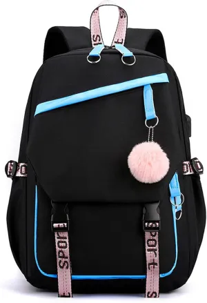 Travel Laptop Backpack, 15.6inch Carry On Laptop Bag With USB Port, Large Casual Weekender Daypacks for Traveling Business (Blue)