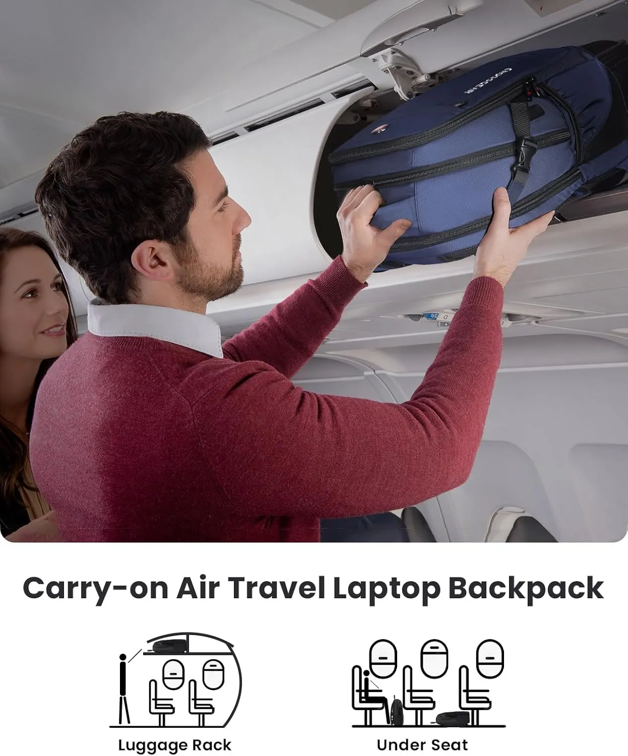 Travel Laptop Backpack for Men Women, Waterproof Anti-Theft Bookbag Airline Approved Carry on Backpacks 17 inch Casual Daypacks Large Laptop Bag with USB Best Gift for Mochilas Para Hombres