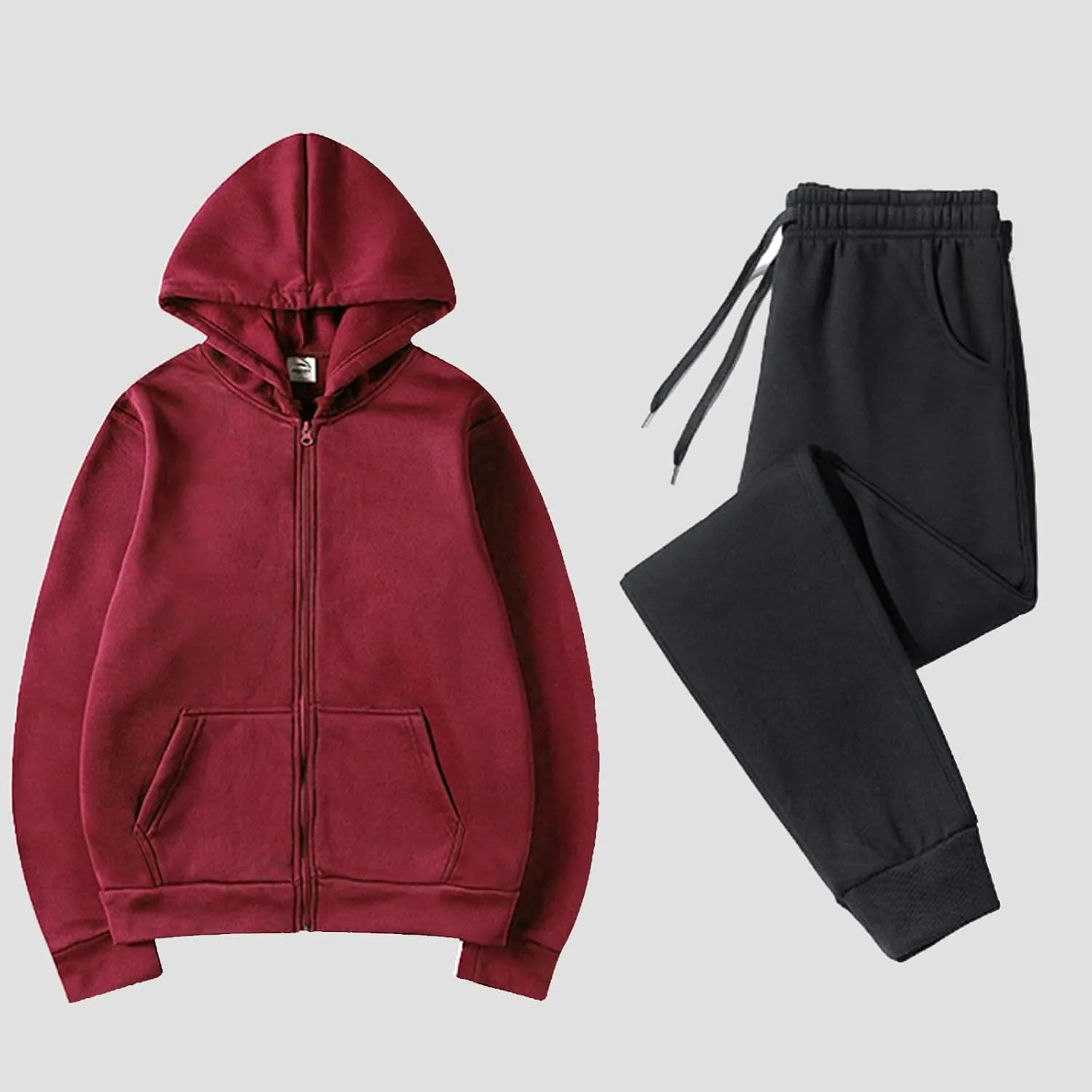 Two Piece Sets for Women Long Sleeve Crewneck Color Block Pants Sweatshirt and Wide Leg Sweatpant Outfits