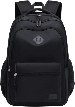 USB Port Black Backpack WaterResistant Bookbag With 8 Compartments Large Capacity Travel Laptop Backpack Travel (A1)
