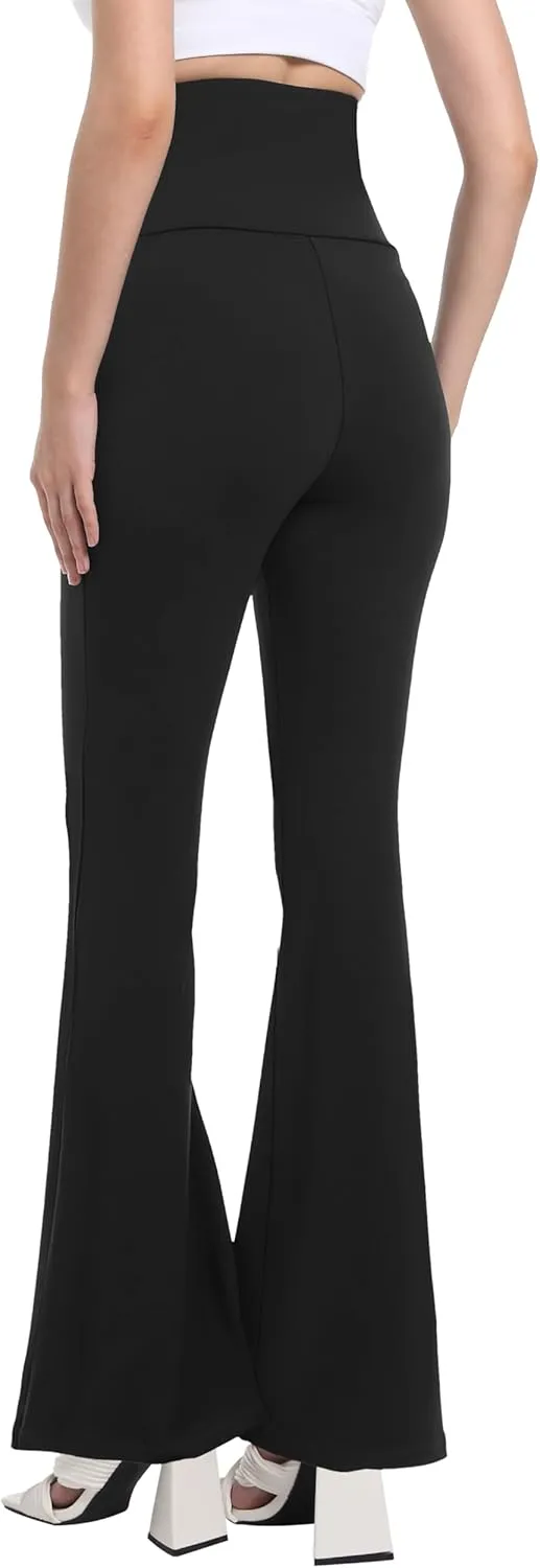 V VOCNI Women's Maternity Flare Leggings Over The Belly Bootcut Bell Bottom Pregnancy Leggings Lounge Yoga Pants