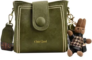 Vintage Fashion Bag With Adjustable Wider Shoulder Strap, Vintage Water Bucket Bag, Square Crossbody Small Bags for Women