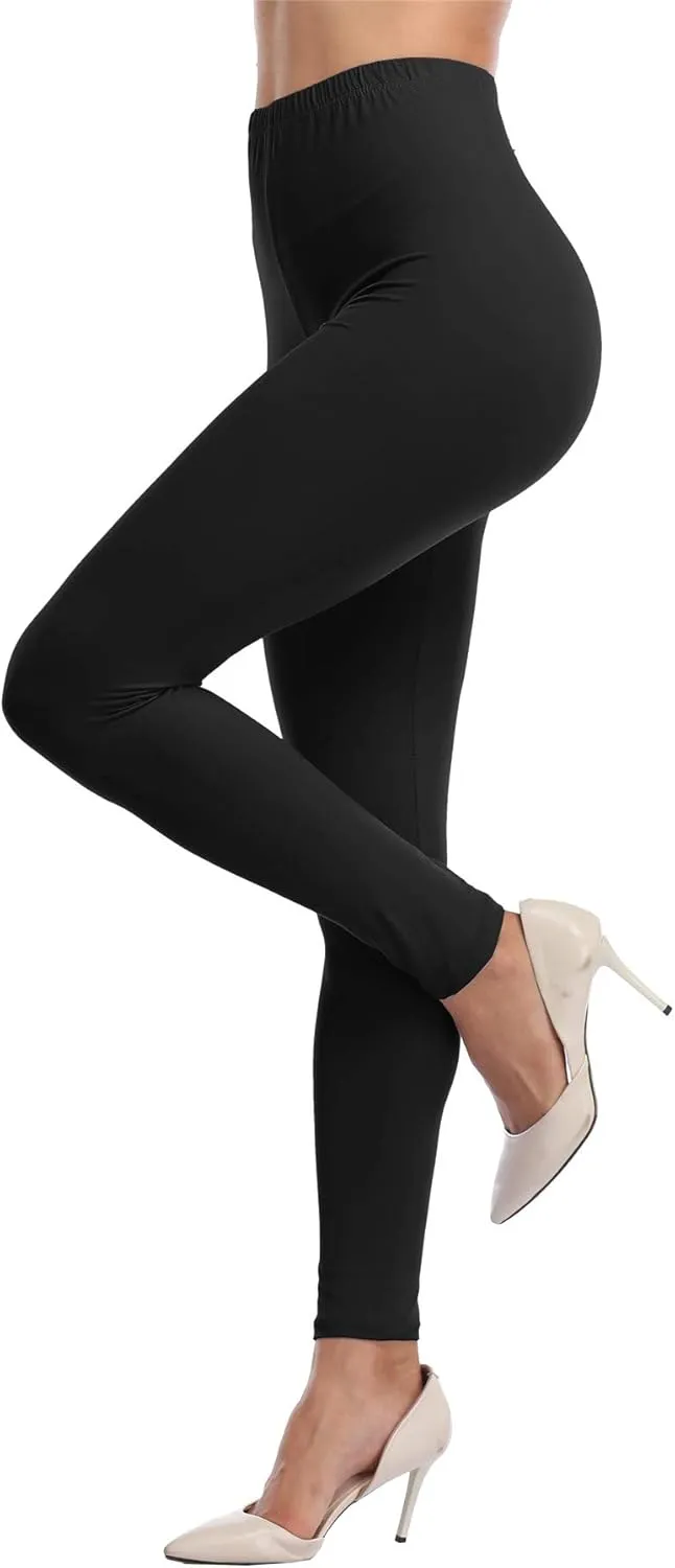 VOGUEMAX Womens Ankle Length Leggings Buttery Soft High Waisted Stretch Basic Solid Full Length Leggings Pants