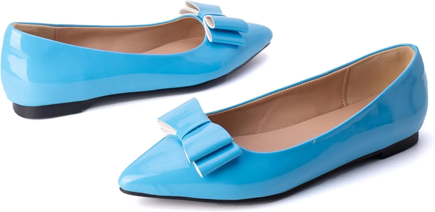 Walking Flats Women Daily Pointed Toe Work Dolly Shoes