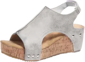 Wedge Sandals For Women Comfortable Dressy Open Toe Ankle Strap Flatform Sandals Casual Slip on Platform Summer Dress Shoes