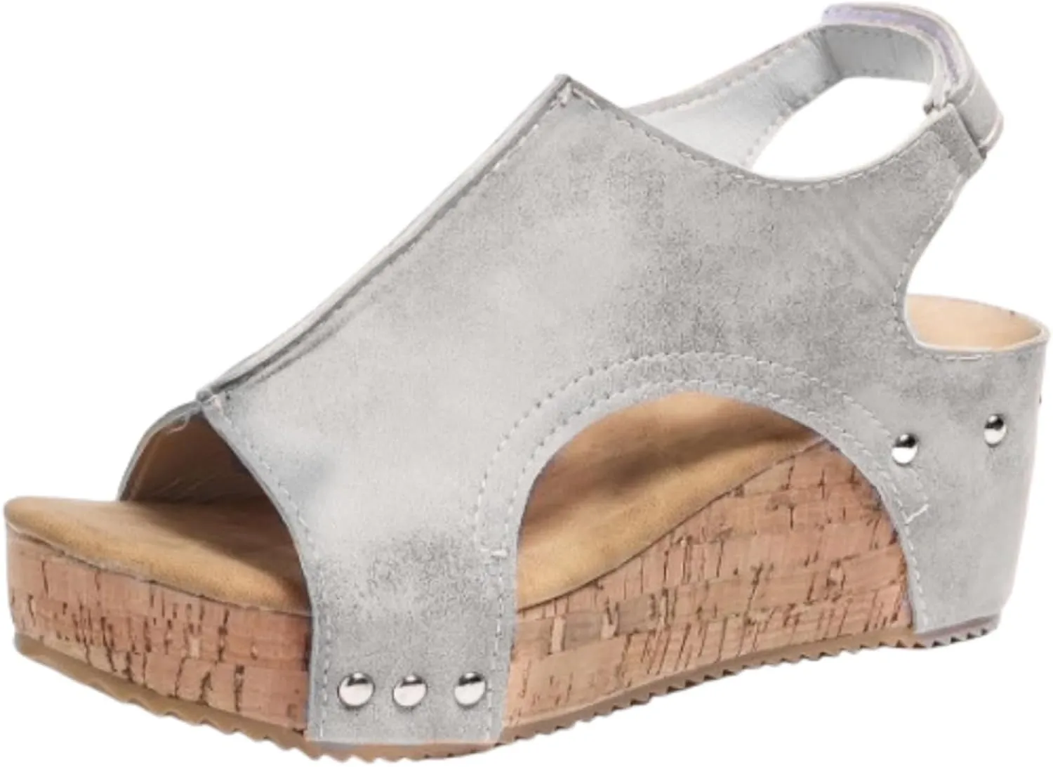 Wedge Sandals For Women Comfortable Dressy Open Toe Ankle Strap Flatform Sandals Casual Slip on Platform Summer Dress Shoes