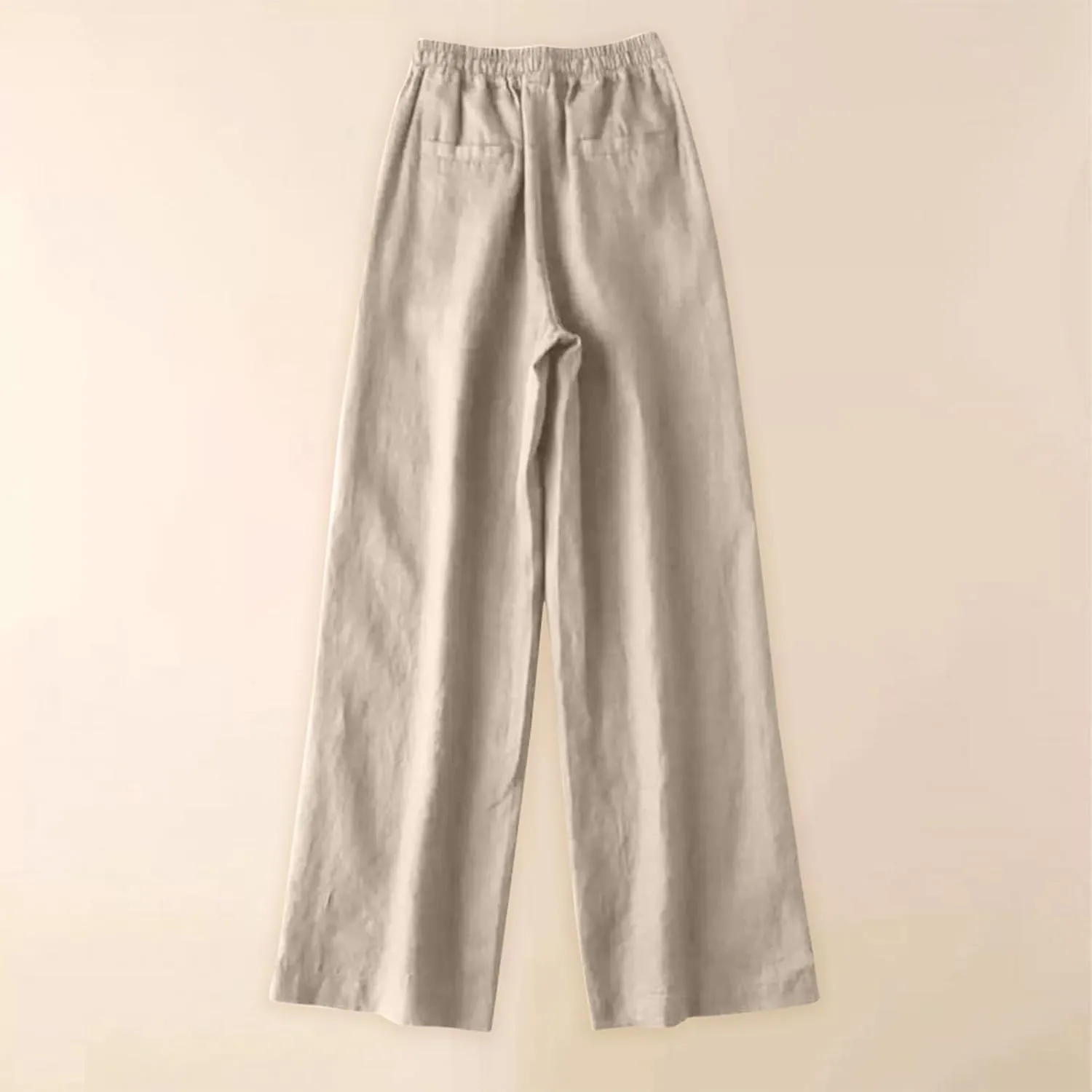 Wide Leg Pants for Women, Cotton Linen Pants Wide Leg Straight High