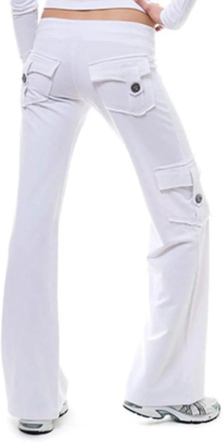 Wide Leg Yoga Pants for Women,Plus Size Cargo Trouser Pants High Waist Flare Leggings Bootcut Yoga Pants with Pockets