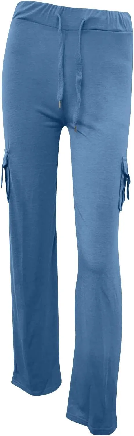 Women Cargo Pants 2025 Bootcut Yoga Pant Stretchy Trousers Wide Leg Workout Baggy Sweatpants with Pockets Trendy