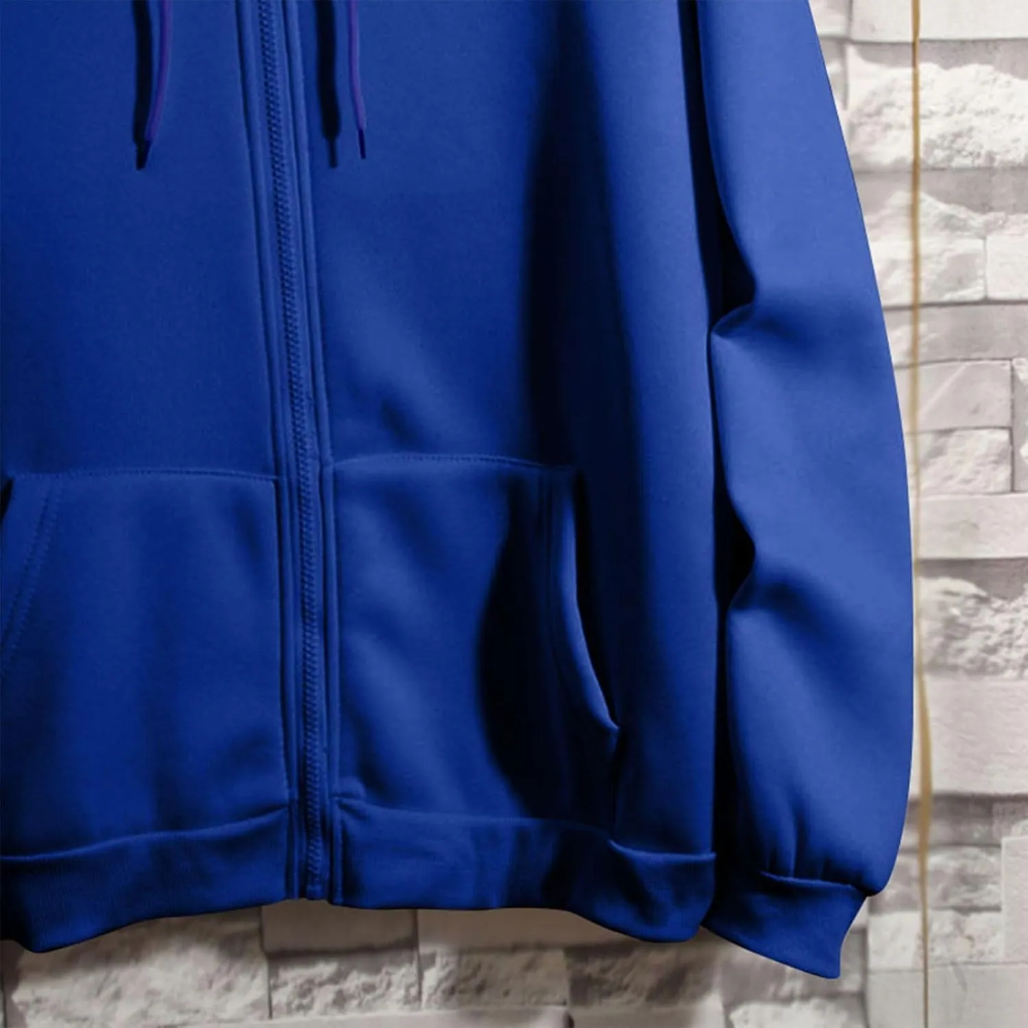 Women Casual Full Zip Up Hoodie Comfy Loose Long Sleeve Sweatshirt Solid Color Drawstring Jacket with Pockets
