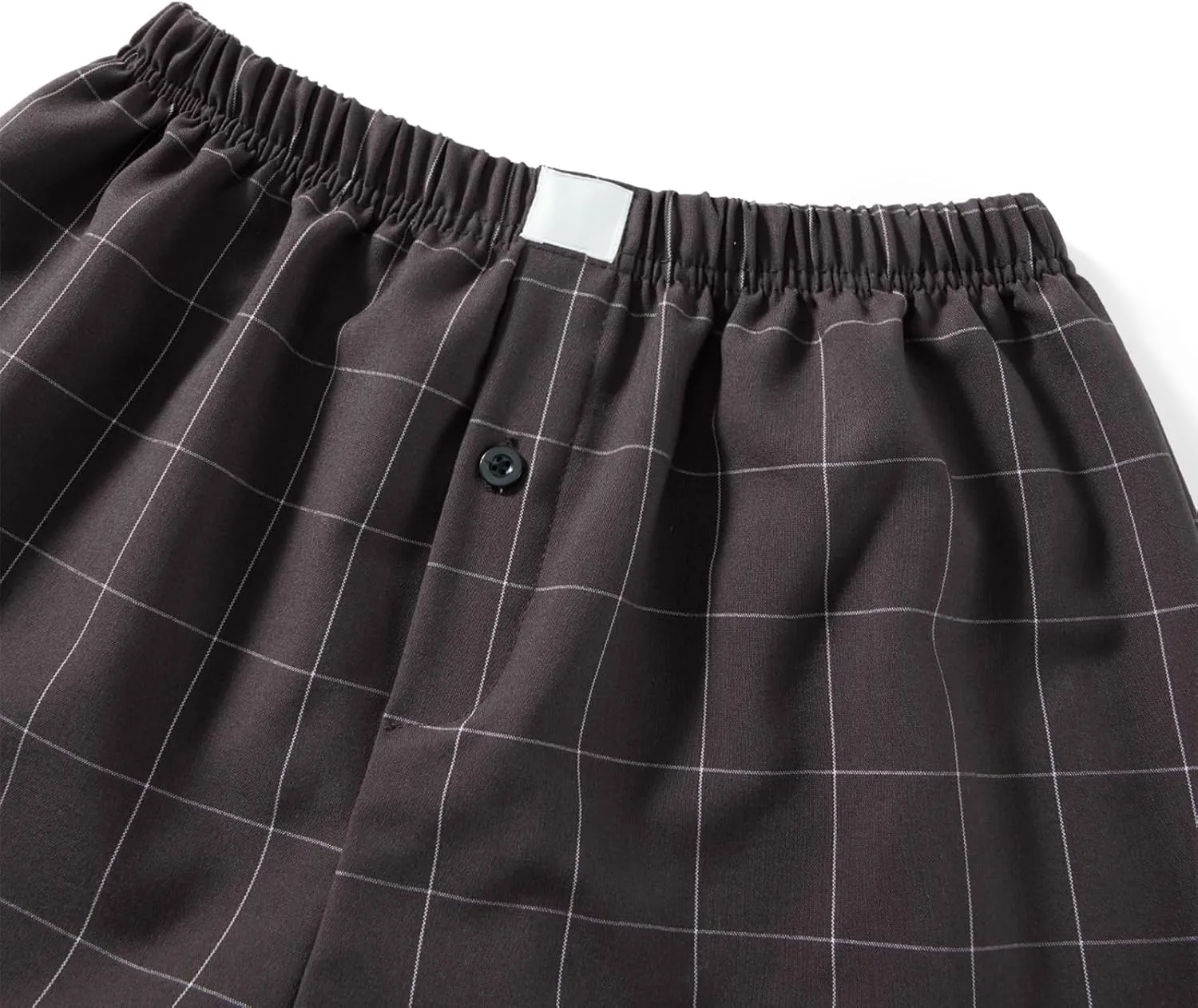 Women Gingham Boxer Shorts Y2k Cute Stripes Plaid Button Elastic Waist Lounge Boxers