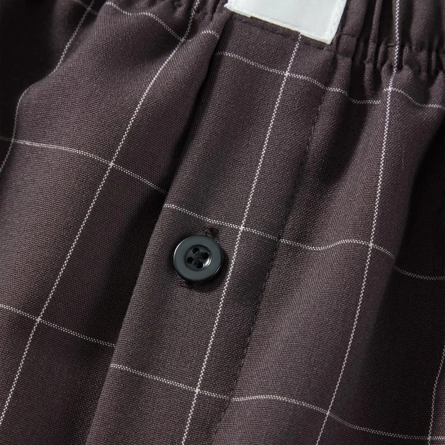 Women Gingham Boxer Shorts Y2k Cute Stripes Plaid Button Elastic Waist Lounge Boxers