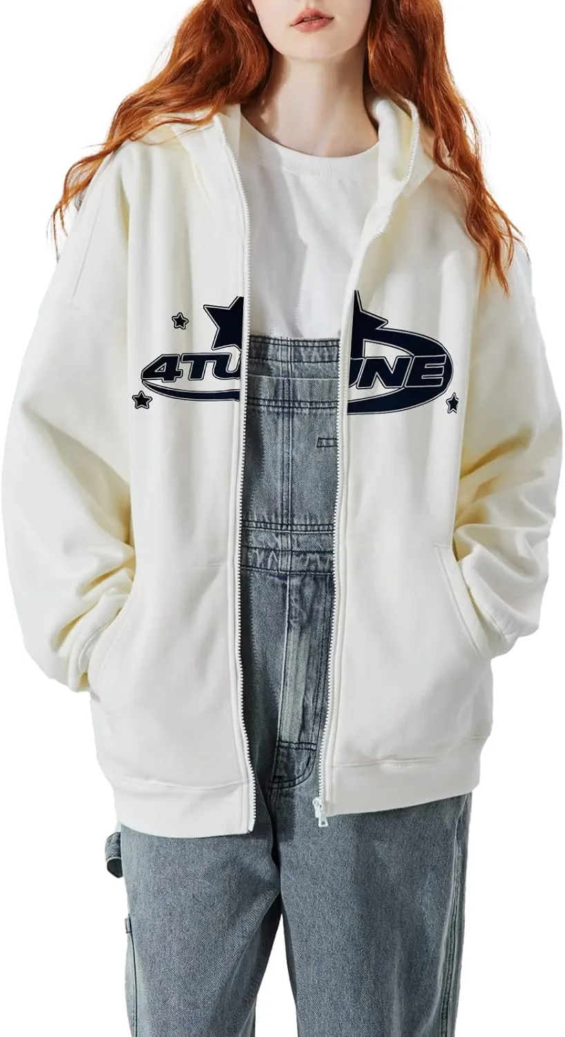 Women y2k Skull Print Streetwear Hoodies Skeleton Harajuku Vintage Goth Emo Egirl Anime Spider Hoodie Zip Up Jaket