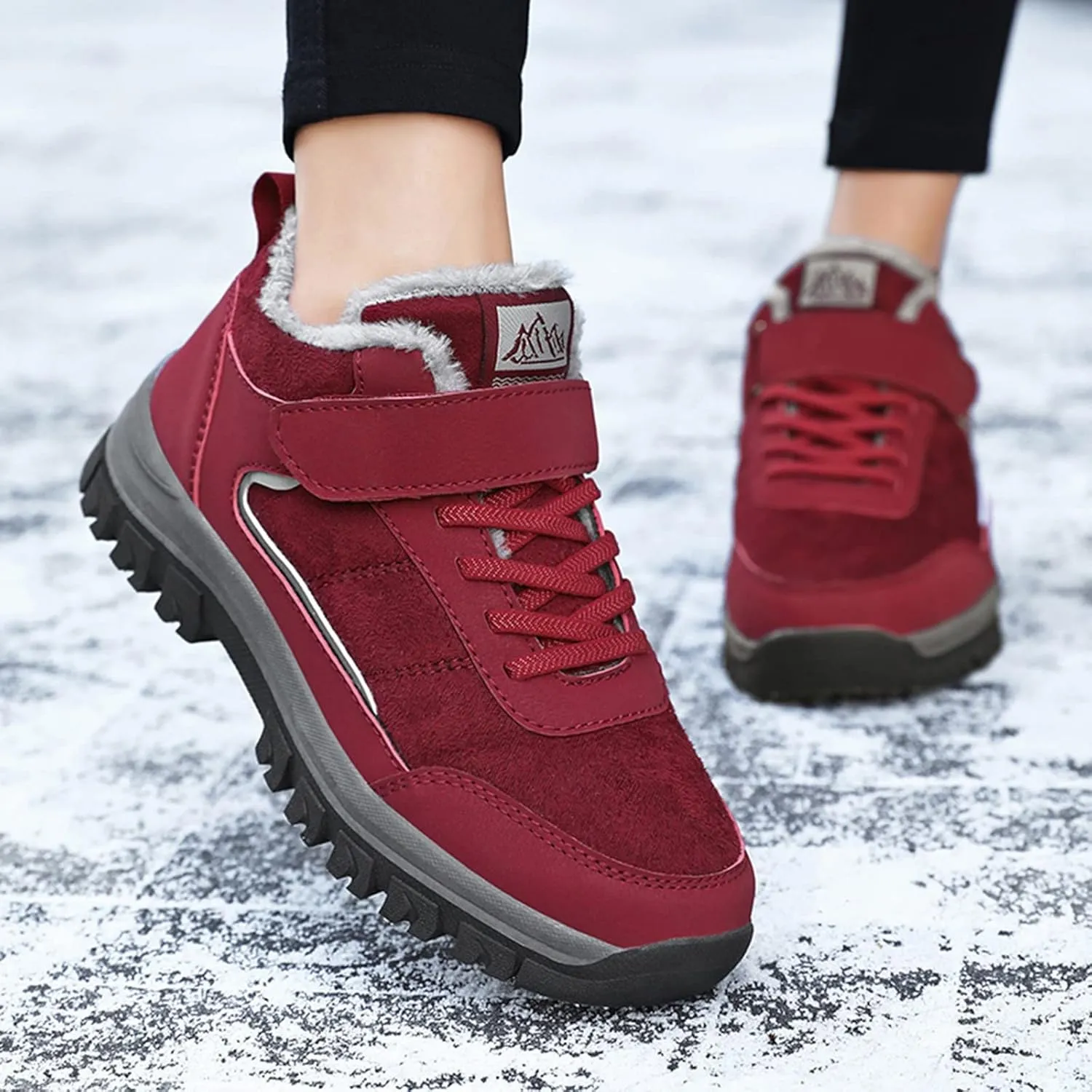 Women's Ankle Snow Boots Waterproof Snow Boots Women Black Womens Winter Boots Size 10 Wide Width Womens Duck Boots Waterproof Insulated Wide Botas De Frio Para Mujer Elegantes