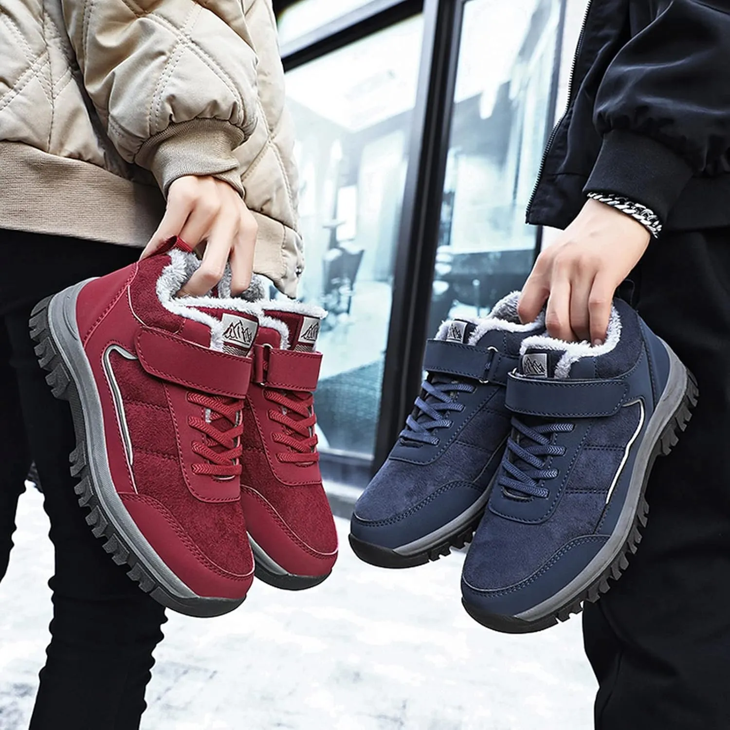 Women's Ankle Snow Boots Waterproof Snow Boots Women Black Womens Winter Boots Size 10 Wide Width Womens Duck Boots Waterproof Insulated Wide Botas De Frio Para Mujer Elegantes