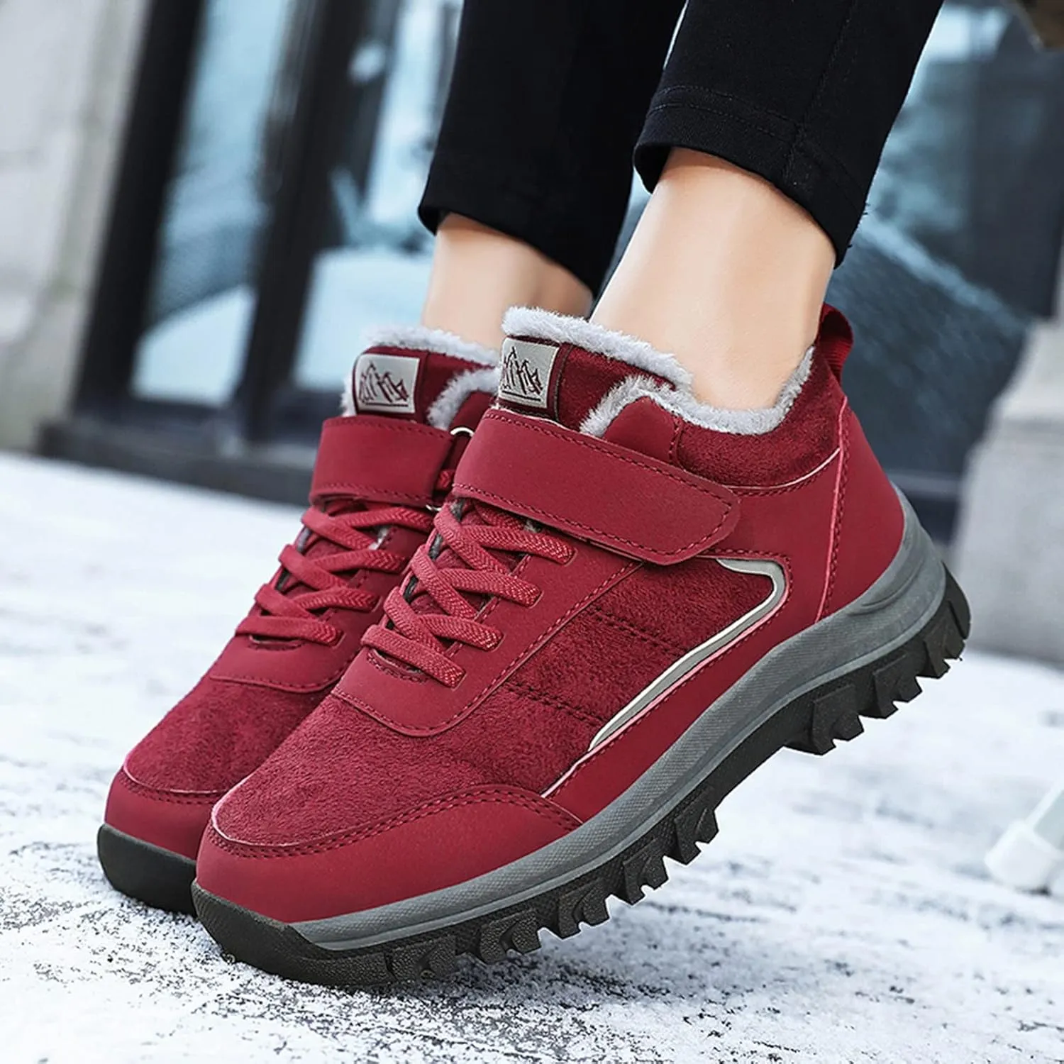 Women's Ankle Snow Boots Waterproof Snow Boots Women Black Womens Winter Boots Size 10 Wide Width Womens Duck Boots Waterproof Insulated Wide Botas De Frio Para Mujer Elegantes