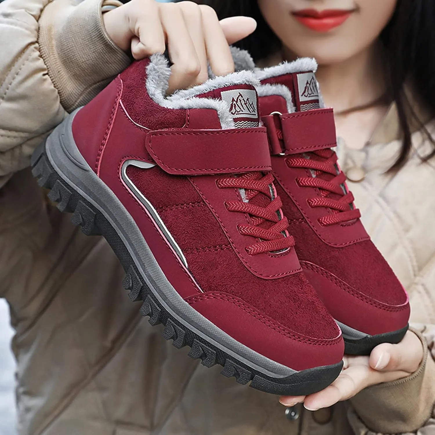 Women's Ankle Snow Boots Waterproof Snow Boots Women Black Womens Winter Boots Size 10 Wide Width Womens Duck Boots Waterproof Insulated Wide Botas De Frio Para Mujer Elegantes