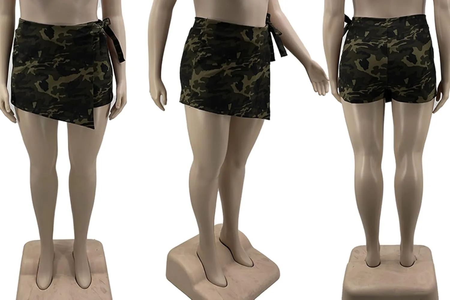 Women's Camo Cargo Shorts Casual High Waisted Camo Cargo Skirts for Women Plus Size Camouflage Short