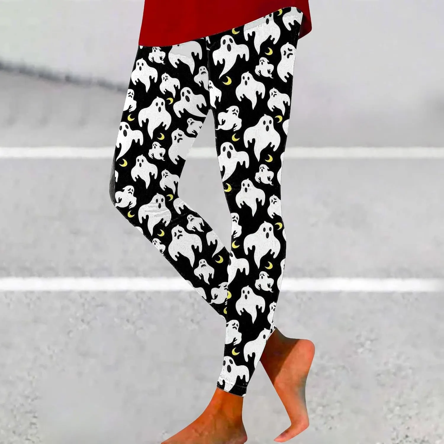 Womens Capris Summer Print Yoga Leggings High Waisted Sweatpants Running Sweatpants Casual Womens Lightweight Pants