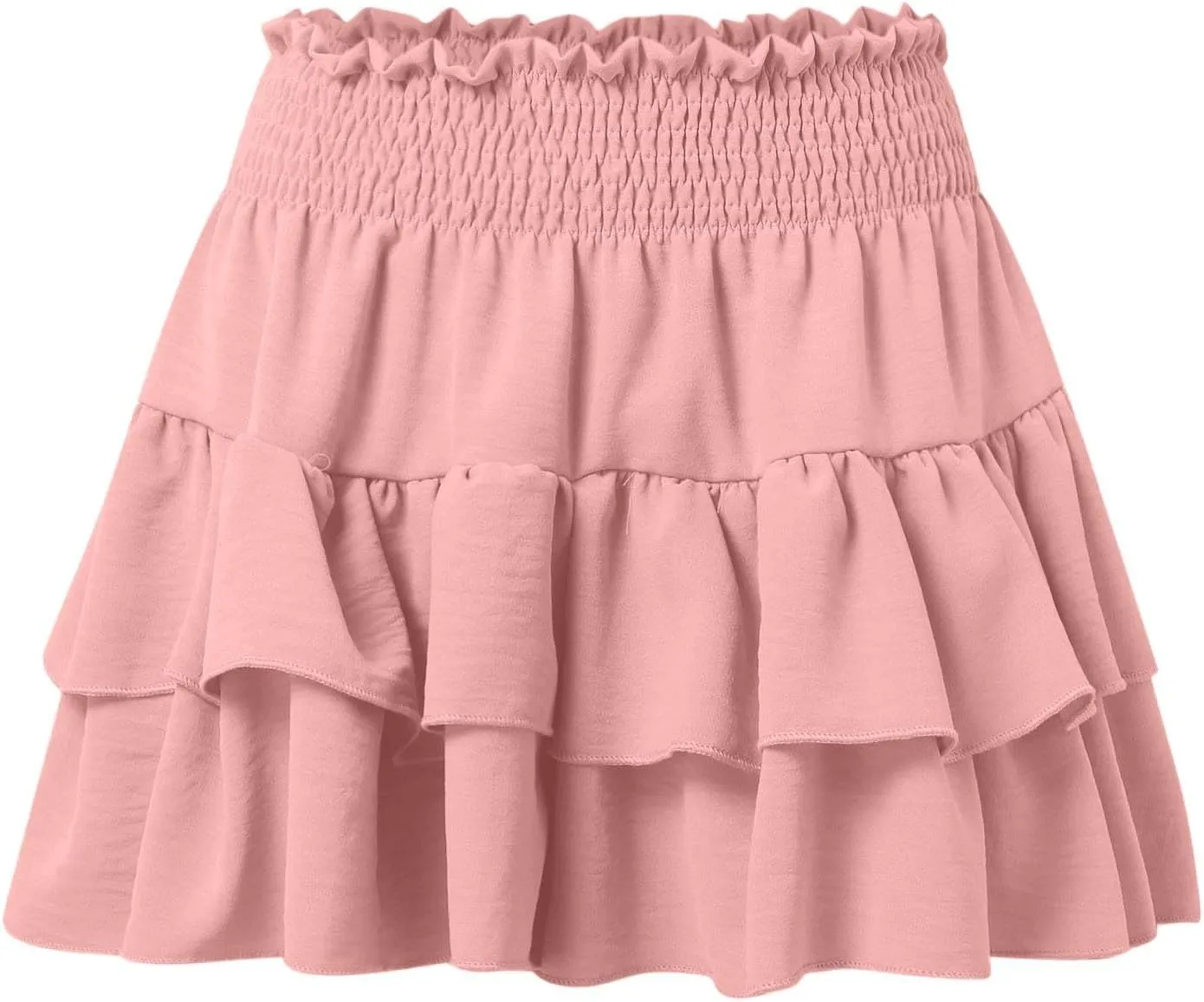 Women's Flowy Shorts Ruffle High Waisted Mini Skirts Casual Summer Teen Gilrs Tennis Shorts with Floral Pleated Hem