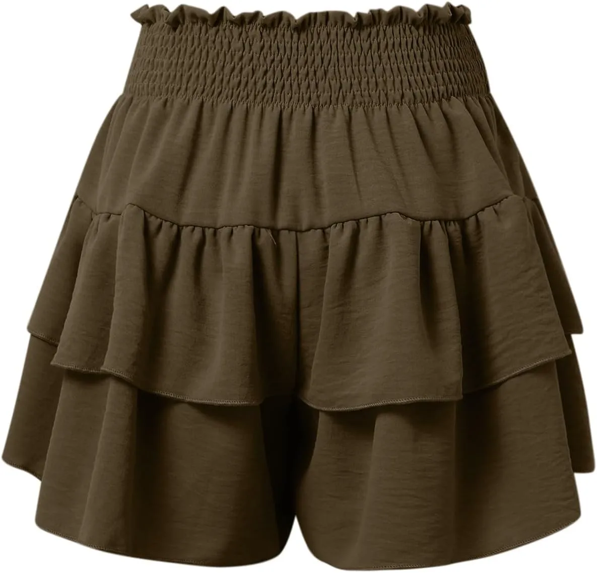 Women's Flowy Shorts Ruffle High Waisted Mini Skirts Casual Summer Teen Gilrs Tennis Shorts with Floral Pleated Hem