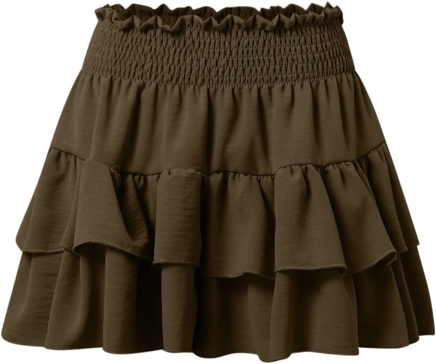 Women's Flowy Shorts Ruffle High Waisted Mini Skirts Casual Summer Teen Gilrs Tennis Shorts with Floral Pleated Hem