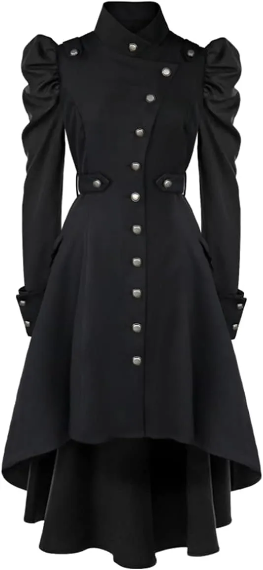 Women's Medieval Tuxedo Gothic Coat Trench Coat Performance Costume Halloween Costume