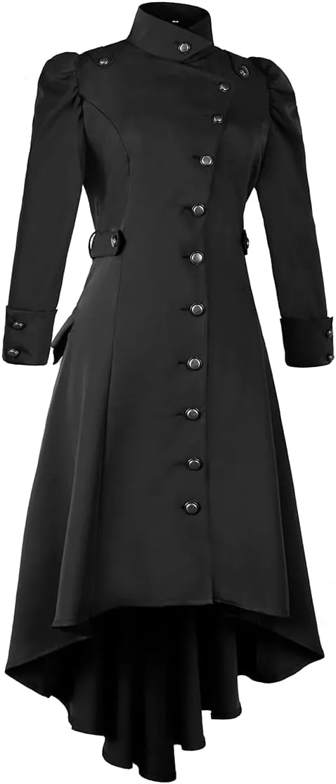Women's Medieval Tuxedo Gothic Coat Trench Coat Performance Costume Halloween Costume