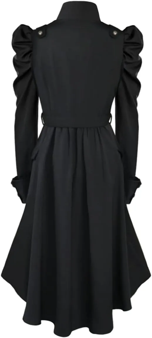 Women's Medieval Tuxedo Gothic Coat Trench Coat Performance Costume Halloween Costume