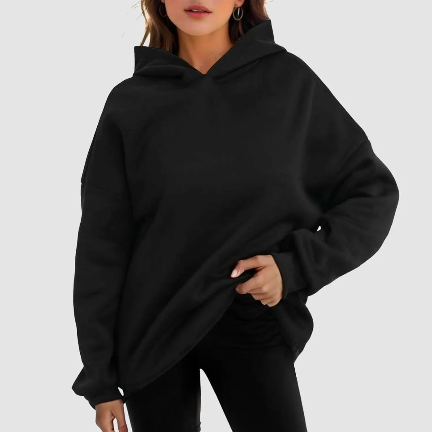 Womens Oversized Hoodies Teen Girls Long Sleeve Hooded Pullover Sweatshirts 2025 Trendy Fall Winter Outfits with Pocket
