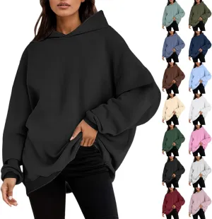 Womens Oversized Hoodies Teen Girls Long Sleeve Hooded Pullover Sweatshirts 2025 Trendy Fall Winter Outfits with Pocket