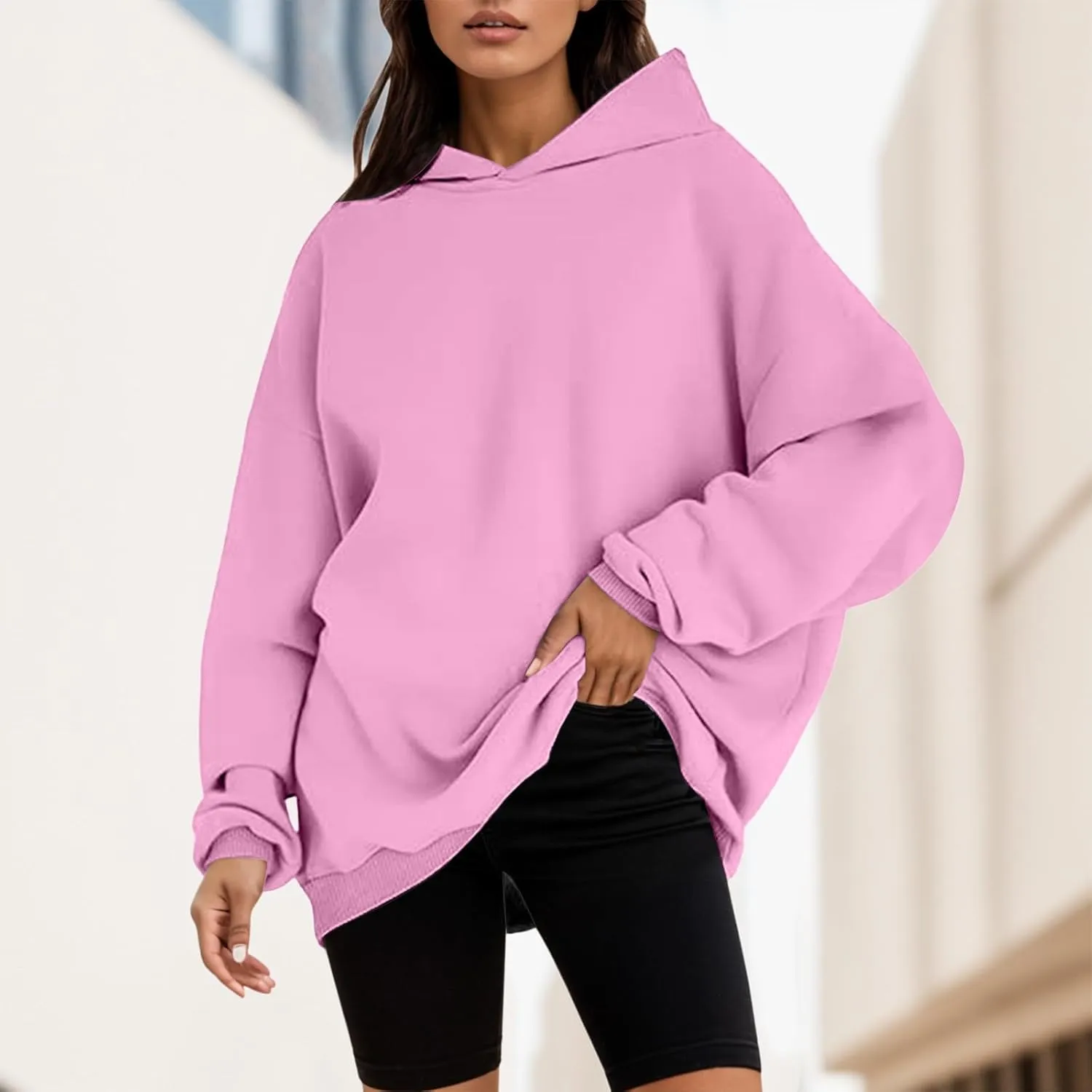 Womens Oversized Hoodies Teen Girls Long Sleeve Hooded Pullover Sweatshirts 2025 Trendy Fall Winter Outfits with Pocket