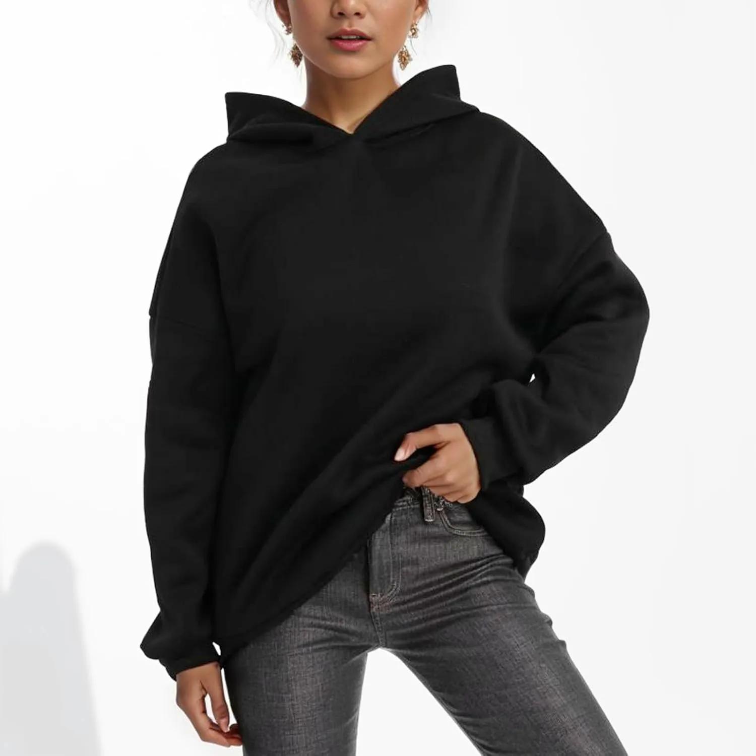 Womens Oversized Hoodies Teen Girls Long Sleeve Hooded Pullover Sweatshirts 2025 Trendy Fall Winter Outfits with Pocket