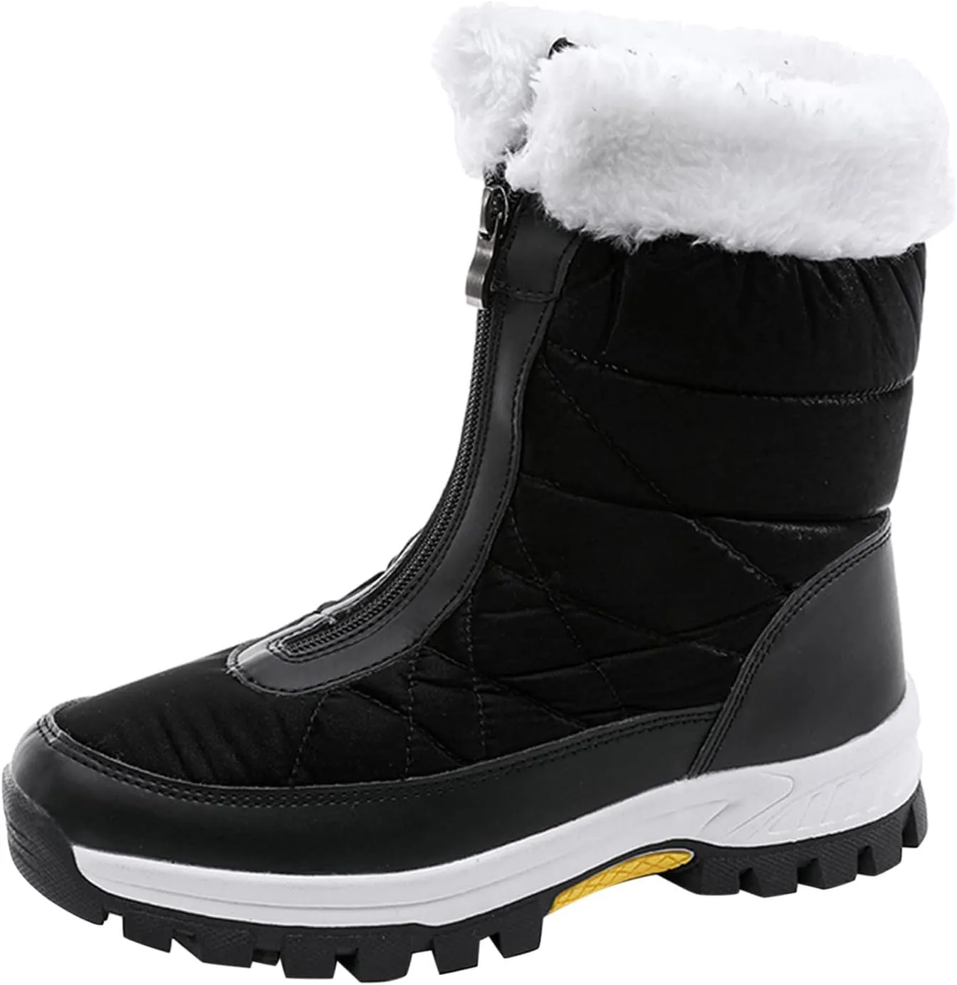 Women's Snow Boots Size 9 Womens Waterproof Winter Boots Ankle Zip Boots Winter Fur Tall Snow Boots Waterproof Insulated Botas Calientes Para Mujer De Invierno