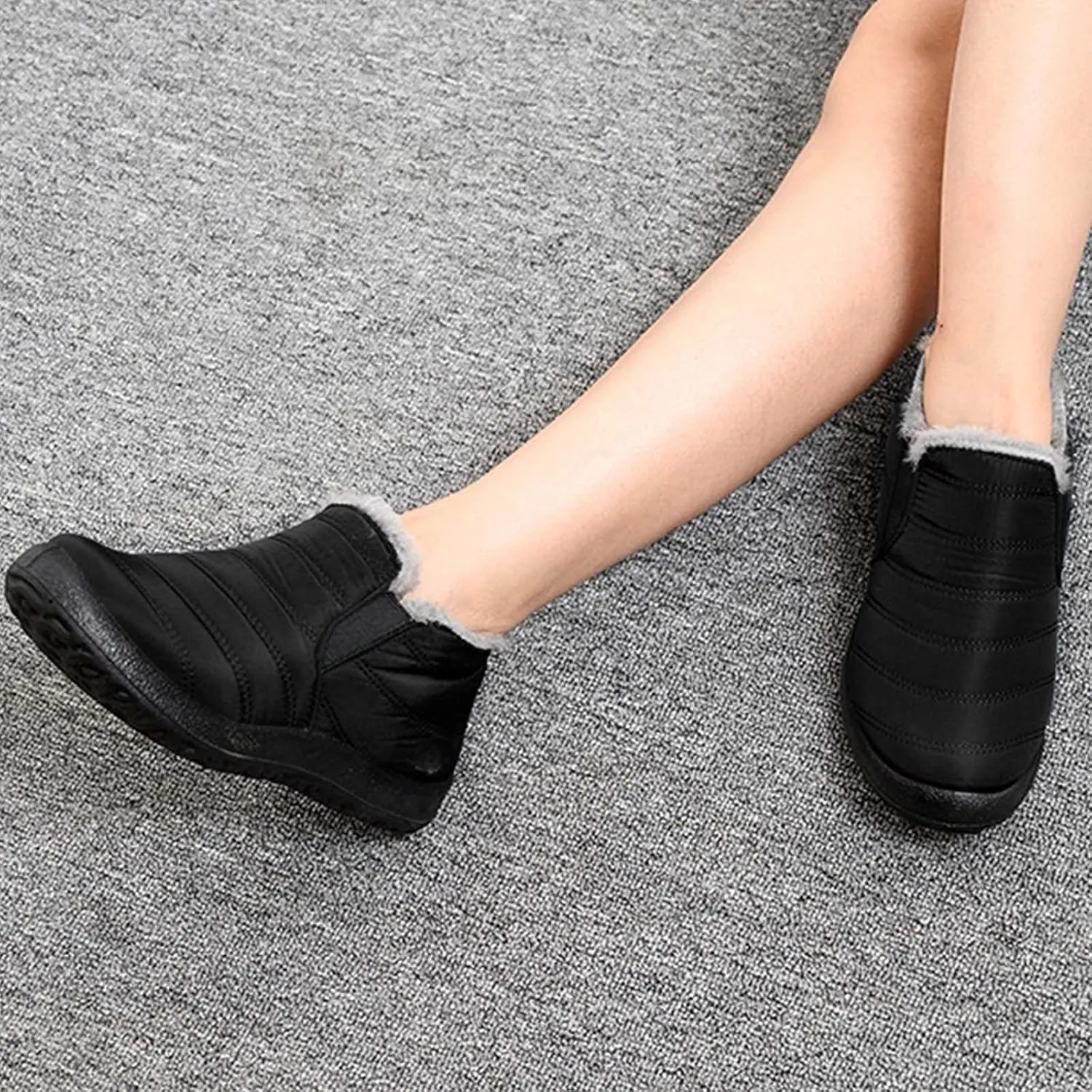 Women's Snow Boots Slip on Womens Insulated Waterproof Winter Snow Boots Cute Winter Boots for Women 2023 Wide Snow Boots for Women Wide Width Botas De Trabajo Para Mujeres Contra El Agua