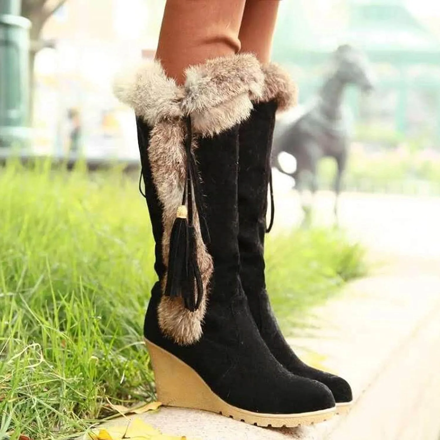 Womens Snow Boots Waterproof Snow Boots for Women Size 7 Wide Warm Winter Boots Women Size 11 Mid Calf Winter Boots for Women Waterproof Snow Non Slip Botas Termicas Para Mujer Con Casquillo